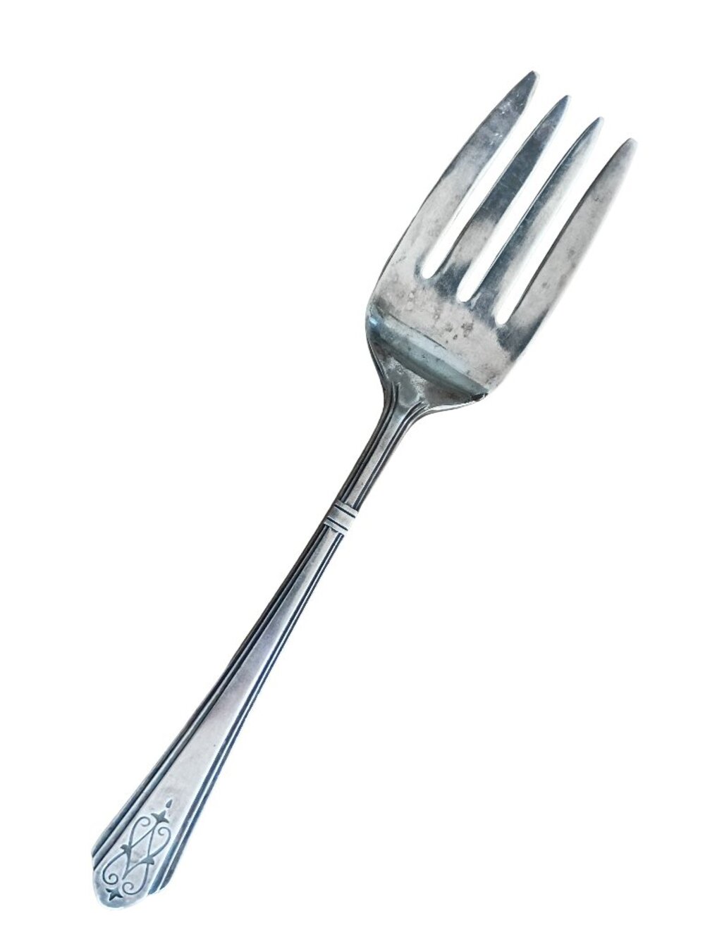 Vintage Silver Plate Serving Fork